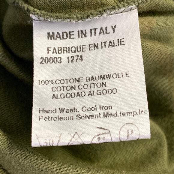 JOHN BARTLETT Size 38 Green Olive Cotton Crew Neck T-shirt - Picture 12 of 12